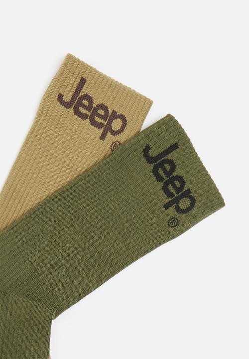 JEEP - Logo bush sock - olive & khaki