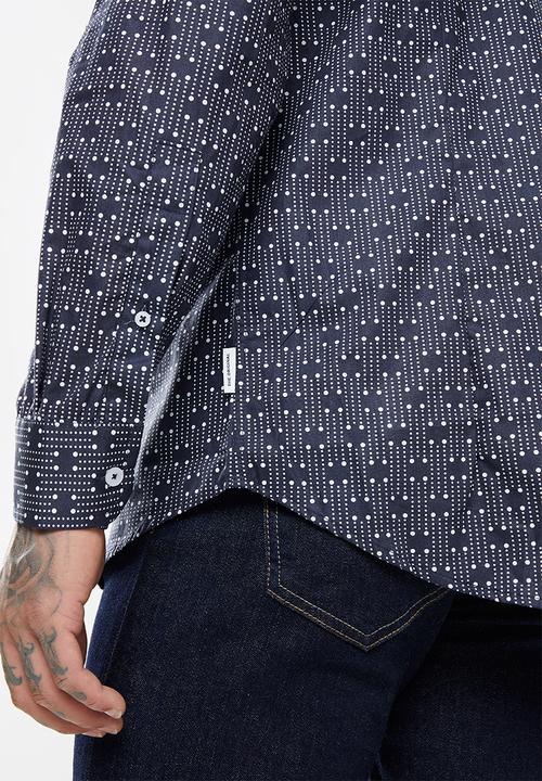 Ben Sherman - Spot print long sleeve shirt - marine