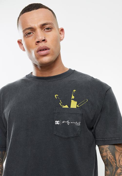 DC - Andy Warhol Cow Series Pocket T-Shirt  - Black acid
