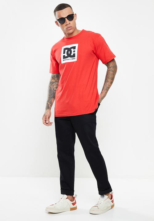 DC - Dc square star short aleeve - racing red