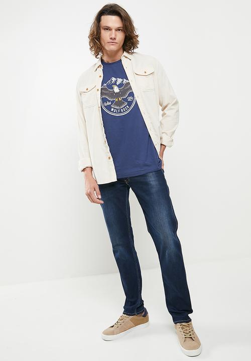 Wolf Rock - Open skies tee - navy
