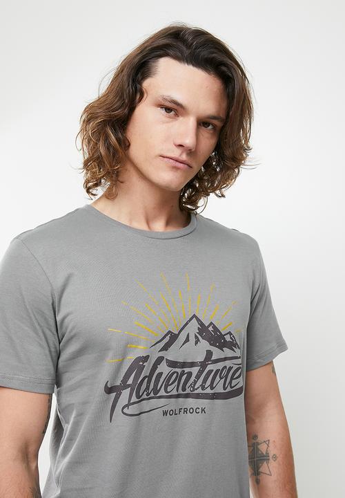 Wolf Rock - Pure adventure tee - graphite