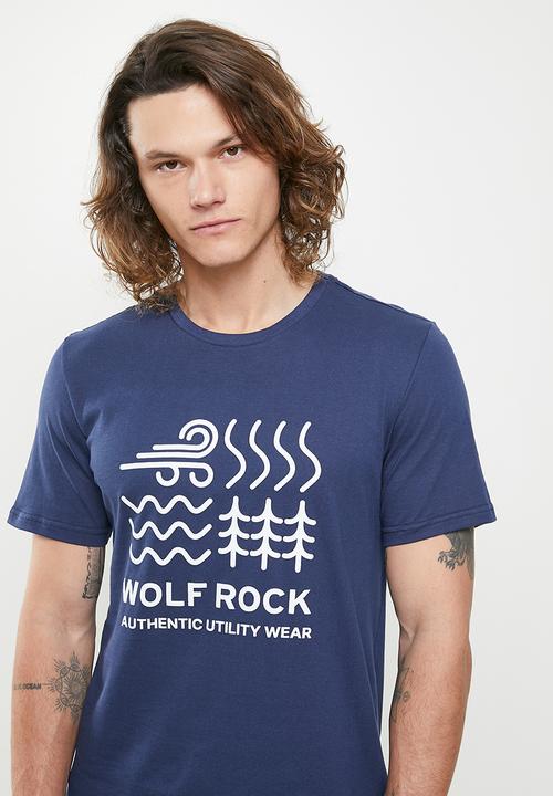 Wolf Rock - Elements tee - navy