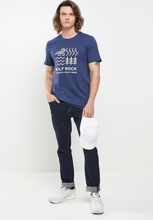 Wolf Rock - Elements tee - navy