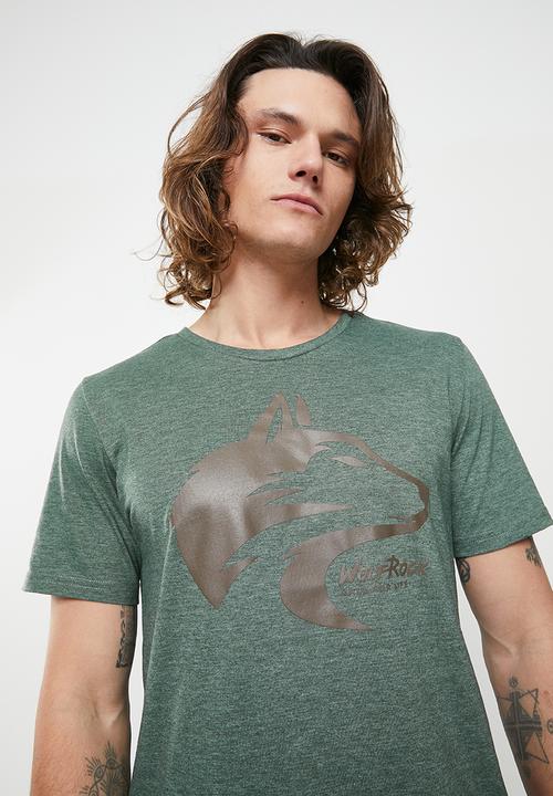 Wolf Rock - Wolfrock main tee - green gabels