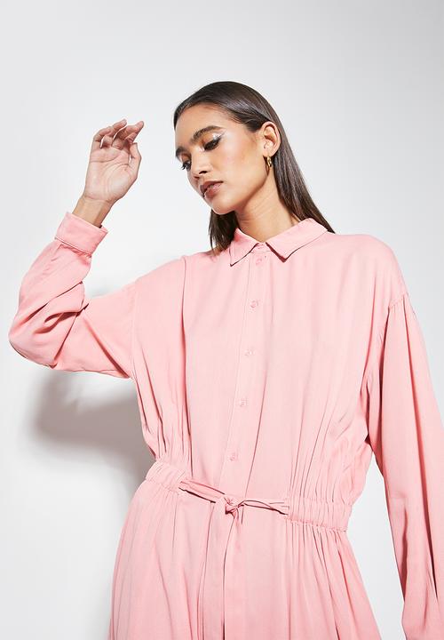 Superbalist - Utility style shirt dress - pink