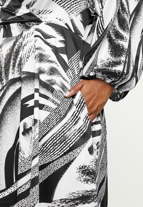 AMANDA LAIRD CHERRY - Plus nama dress - black & white 