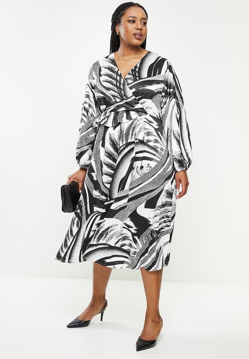 AMANDA LAIRD CHERRY - Plus nama dress - black & white 