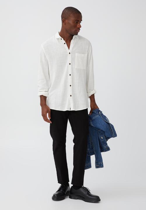 Cotton On - Camden long sleeve shirt - vintage white cheesecloth