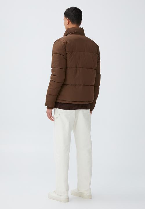 Cotton On - Essential recycled puffer - chocolate