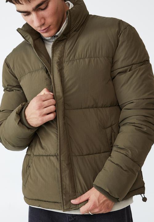 Cotton On - Essential recycled puffer - khaki