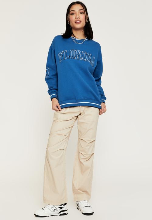 Supré  - Tonya oversized crew jumper - uni blue/florida