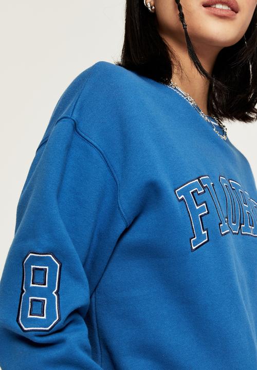 Supré  - Tonya oversized crew jumper - uni blue/florida