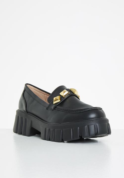 Seduction - Chunky studded loafer - black