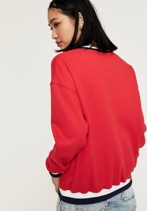 Supré  - Tonya oversized crew jumper - sporty red/venice beach