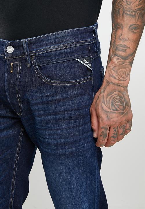 Replay - Basic slim fit denim - dark blue