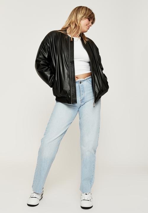 Supré  - Vegan leather classic bomber - black