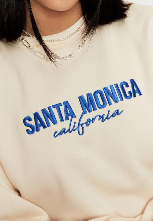 Supré  - Tonya oversized crew jumper - cookies and cream/santa monica