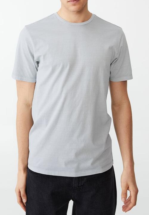 Cotton On - Organic crew T-shirt - blue haze