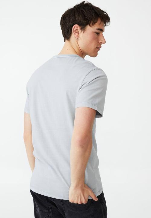 Cotton On - Organic crew T-shirt - blue haze