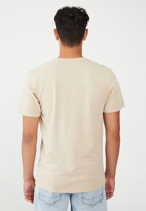 Cotton On - Organic crew T-shirt - stone clay