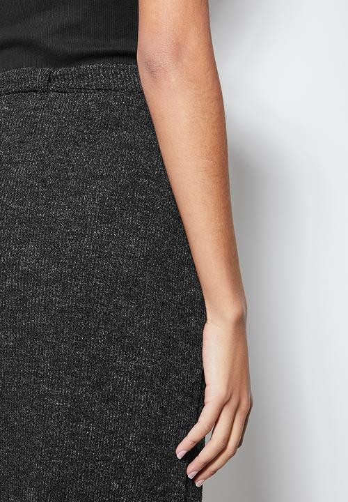 VELVET - Wrap skirt - black