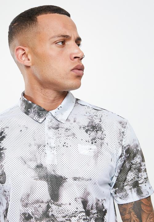 Reebok - Classics Mesh Allover Print Top - light Sage