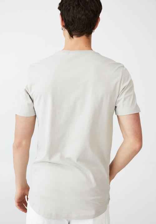 Cotton On - Organic longline T-shirt - smoke