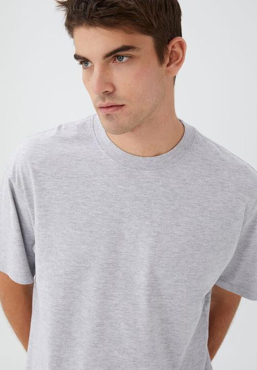 Cotton On - Organic loose fit T-shirt - light grey marle