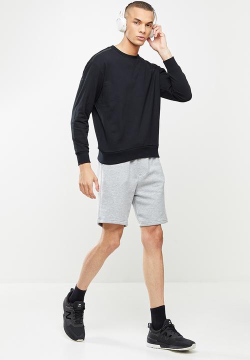 Giordano - Relaxed fit crew sweater - signature black