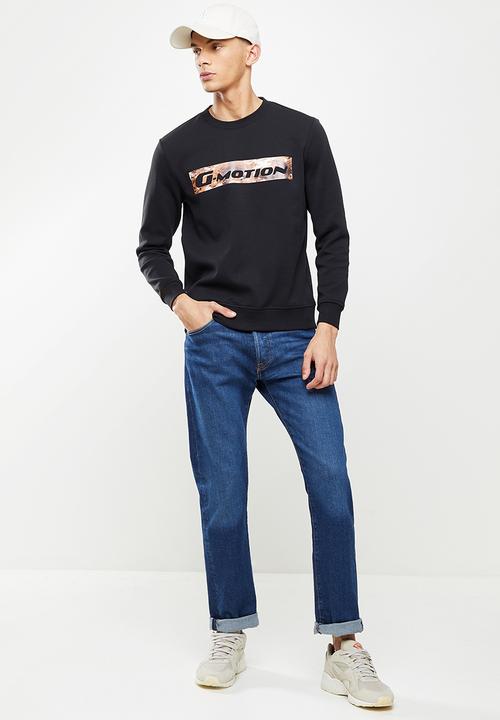 Giordano - G-motion printed sweater - signature black