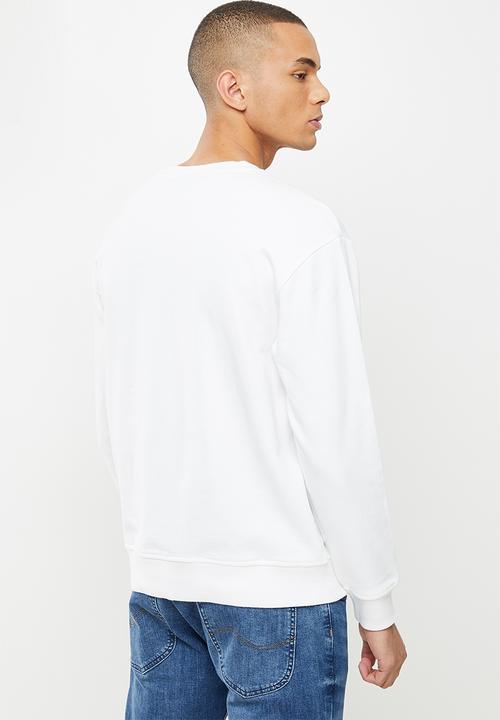 Giordano - Relaxed fit printed sweater - snow white
