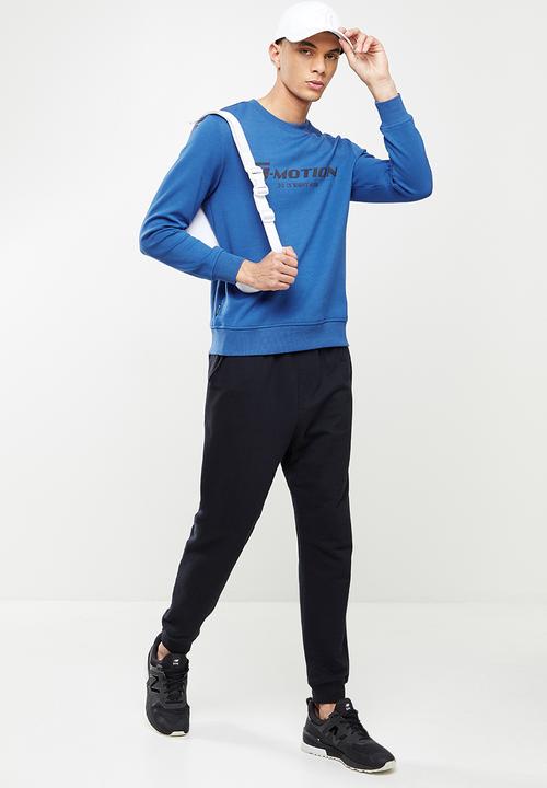 Giordano - G-motion printed sweater - snorkel blue