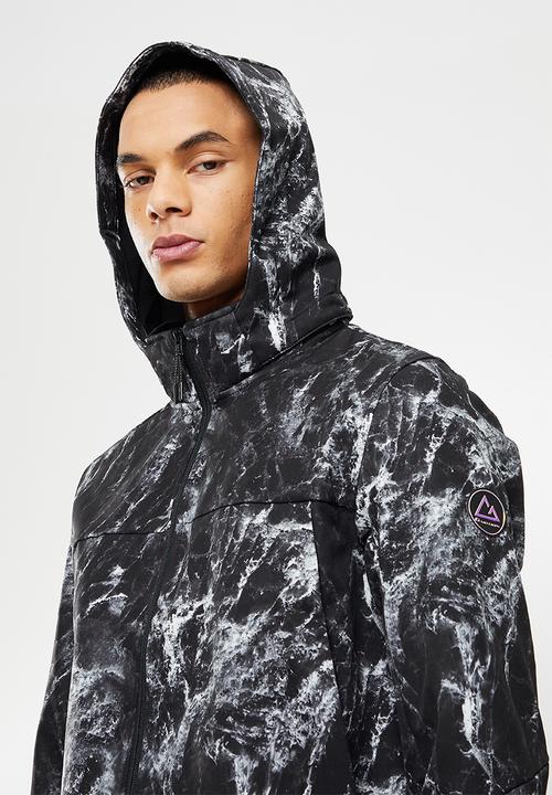Giordano - Soft shell full zip jacket - white/black