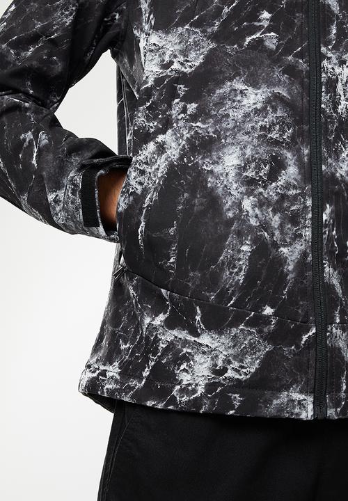 Giordano - Soft shell full zip jacket - white/black