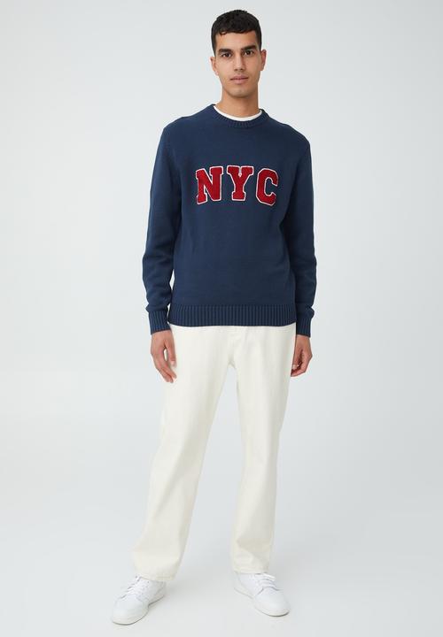 Cotton On - Preppy crew knit - navy