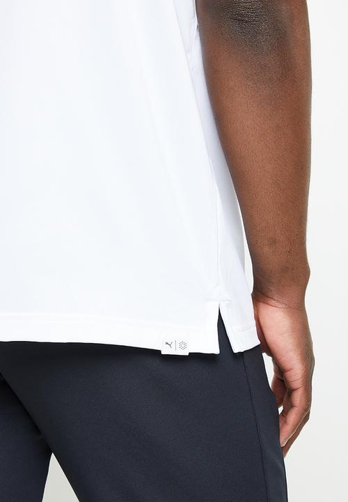 PUMA - Mattr Canyon  Golf Polo Shirt - bright white & ski patrol