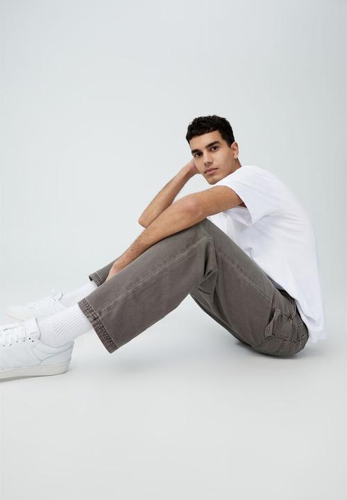 Cotton On - Loose fit pant - washed slate carpenter
