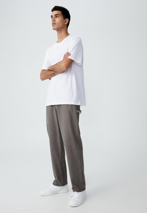 Cotton On - Loose fit pant - washed slate carpenter