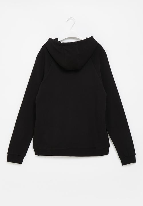 POLO - Boys embossed crest hoodie - black