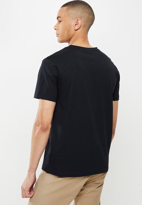 Giordano - Slim fit v-neck short sleeve tee - signature black