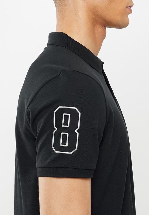 Giordano - 3d lion short sleeve golfer - signature black