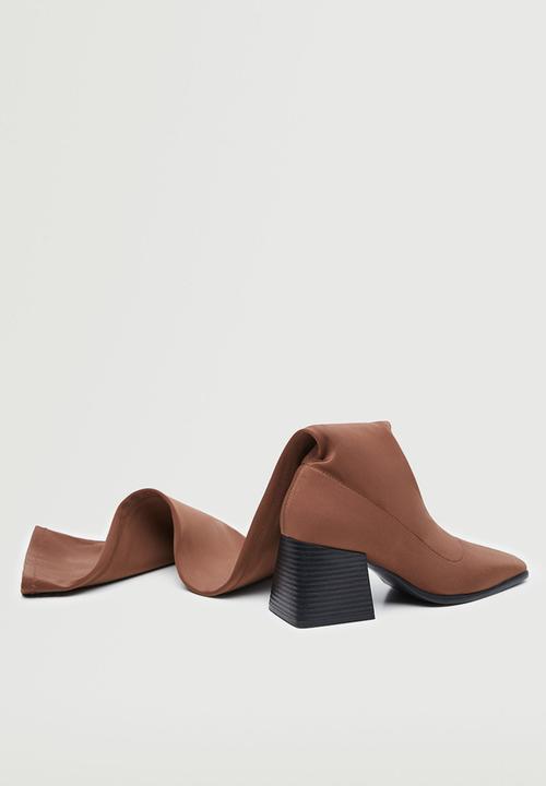 MANGO - Slim high heel boot - brown