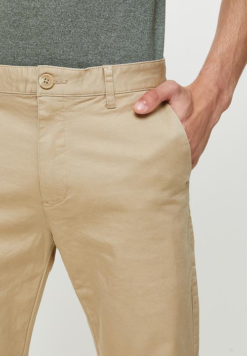 Giordano - Tapered skinny fit chino - crockery