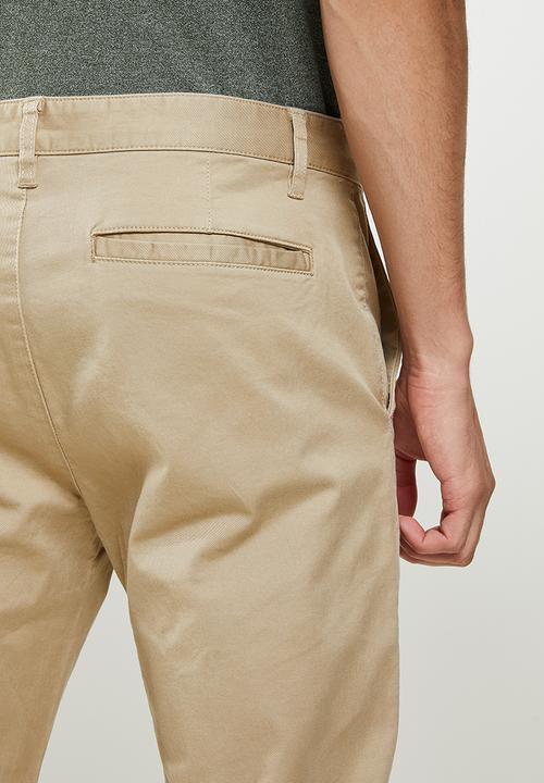 Giordano - Tapered skinny fit chino - crockery
