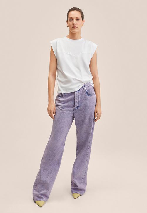 MANGO - T-shirt vita - white