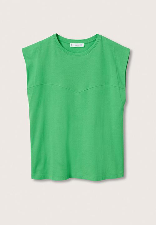 MANGO - T-shirt vita - green