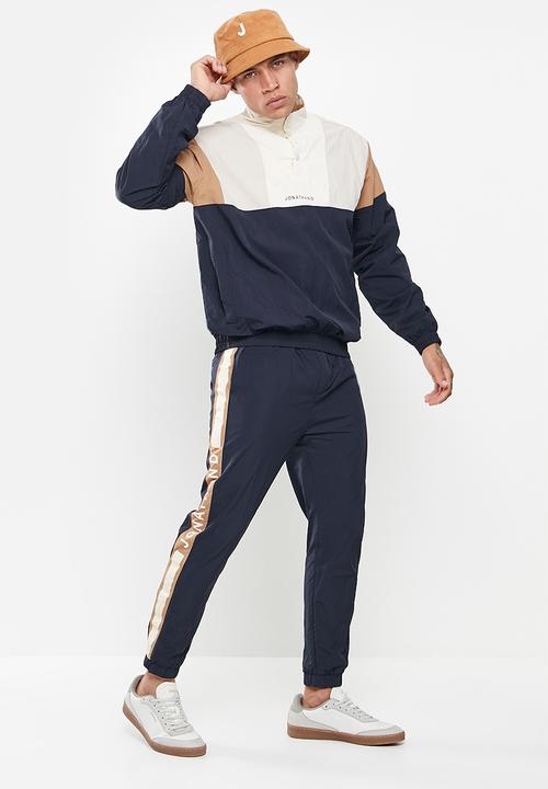 Jonathan D - Banks Elasticated Cuffs  Trackpants - navy