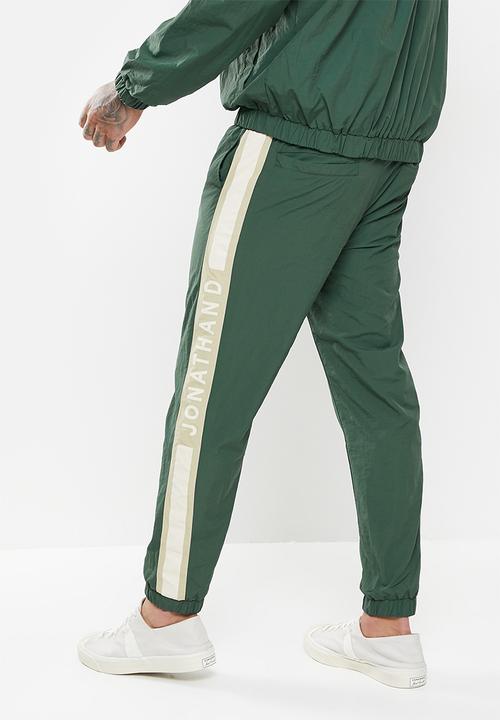 Jonathan D - Brady Elasticated Cuffs  Trackpants - olive