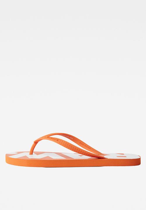 G-STAR - Dend ii prt lgo m - orange/white